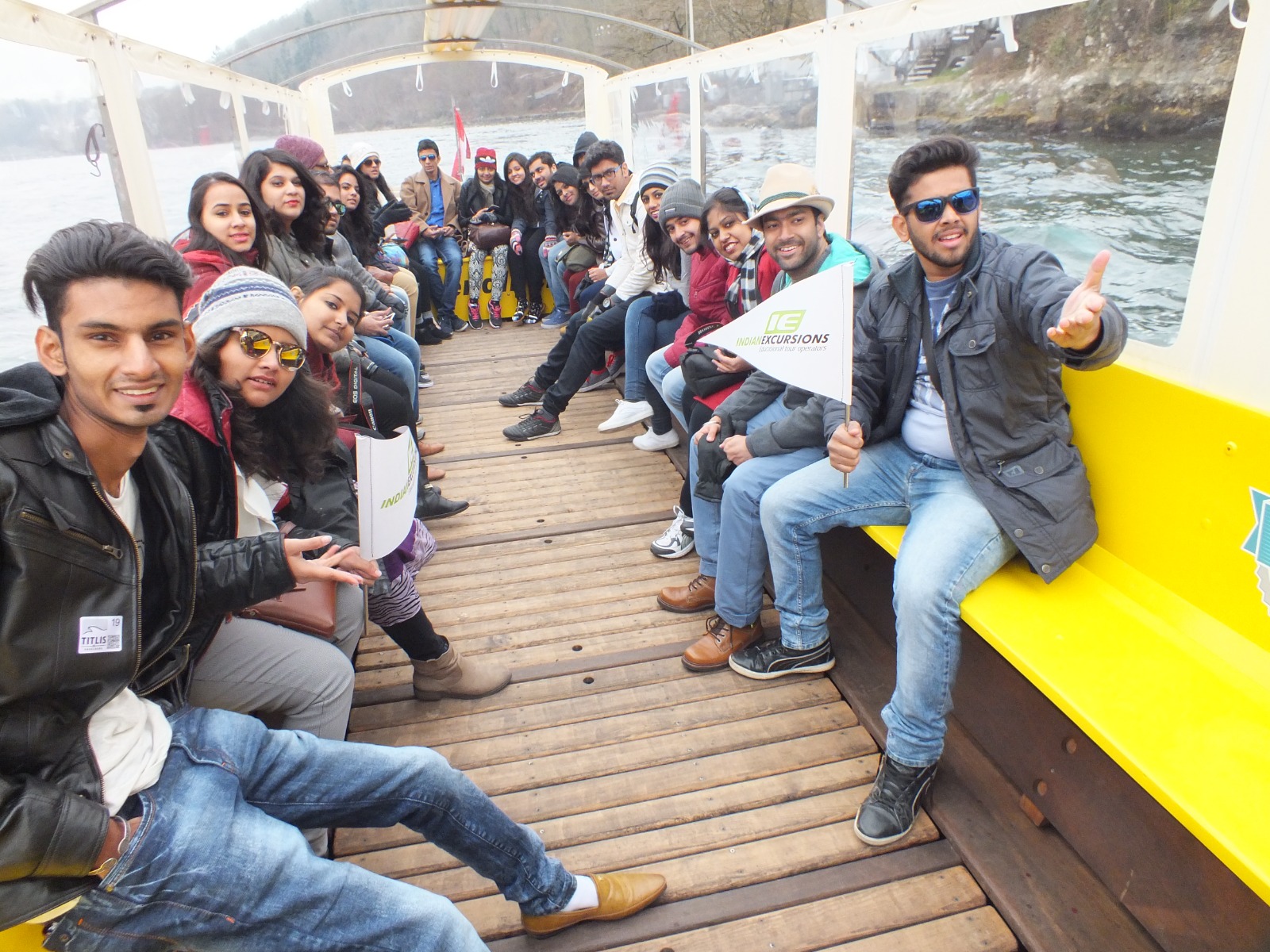 Students travelling together during an excursion