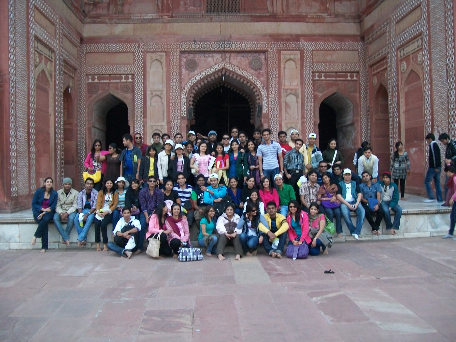 Students visiting the Red Fort